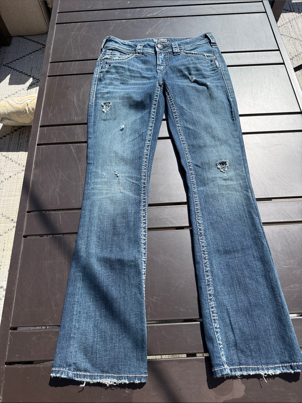Silver Jeans Co. Aiko Mid-Rise Bootcut Jeans super stretch 28/L33